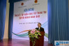 Đồng chí Phạm Việt Anh, Chánh Thanh tra Bộ Ngoại giao báo cáo tại Hội nghị (Nguồn: baoquocte.vn)