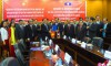 Binh Dinh and Champasak provinces at the signing ceremony (Photo Credit: BD Portal)