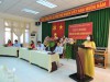 Bà Nguyễn Thị Phương Loan, Chủ tịch Công đoàn Viên chức tỉnh phát biểu tại Hội nghị