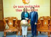 Chủ tịch UBND tỉnh Phạm Anh Tuấn tiếp xã giao Trưởng ban hợp tác Phái đoàn Liên minh Châu Âu tại Việt Nam