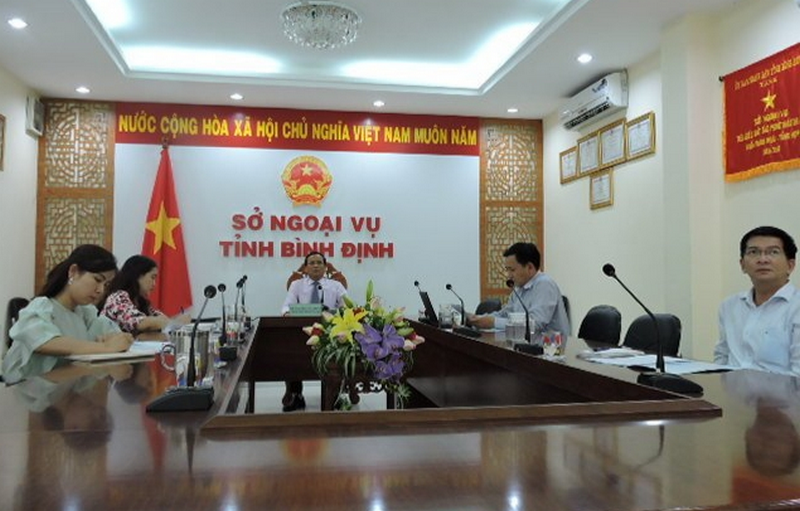 View of the online seminar in Binh Dinh province