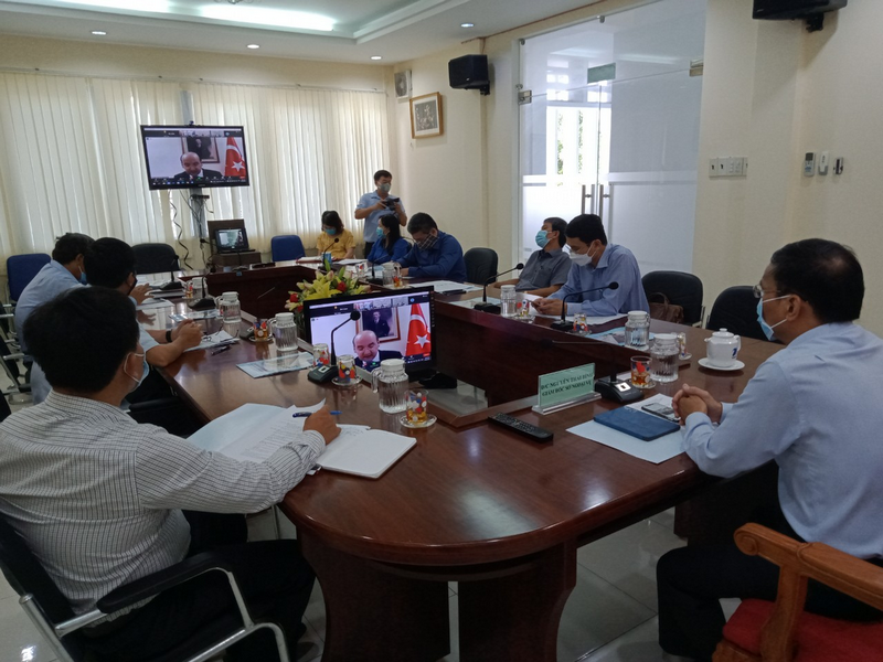 View of the webinar in Binh Dinh province