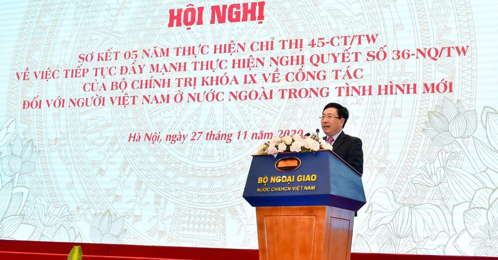 Phó Thủ tướng Chính phủ, Bộ trưởng Bộ Ngoại giao Phạm Bình Minh phát biểu tại Hội nghị